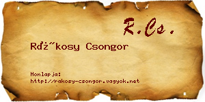 Rákosy Csongor névjegykártya